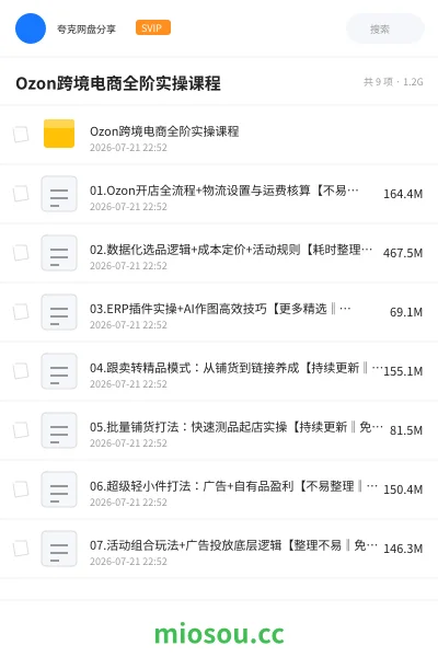 《Ozon跨境电商全阶实操课程》人工智能学习资源封面