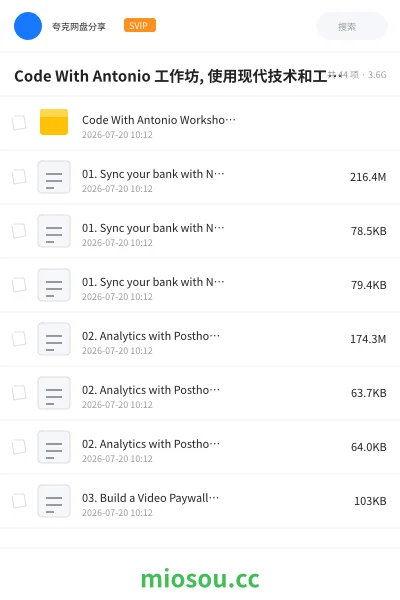 《Code With Antonio 工作坊, 使用现代技术和工具构建和部署应用程序 | Code With Antonio Workshops》编程学习资源封面