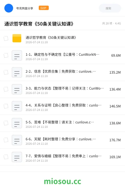 《通识哲学教育《50条关键认知课》》教程网盘｜学习资源网盘