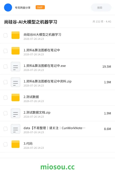 《尚硅谷-AI大模型之机器学习》人工智能网盘|学习资源网盘