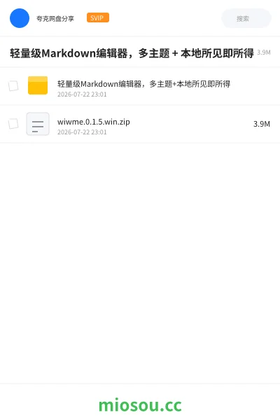 《轻量级Markdown编辑器,多主题 + 本地所见即所得》软件学习资源封面