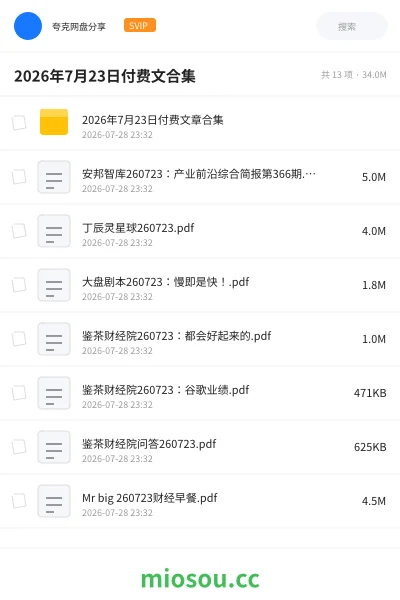 《2026年7月23日付费文合集》教程网盘|学习资源网盘