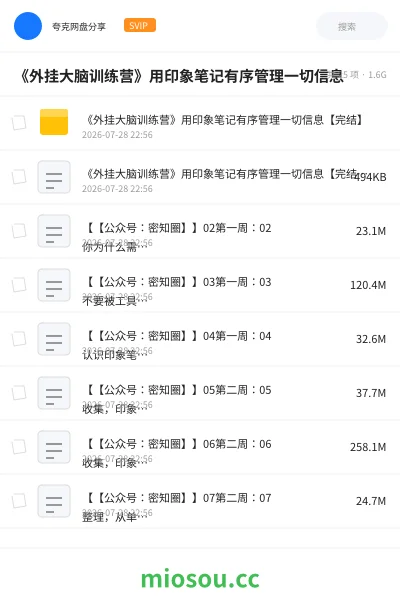 《《外挂大脑训练营》用印象笔记有序管理一切信息》教程网盘|学习资源网盘