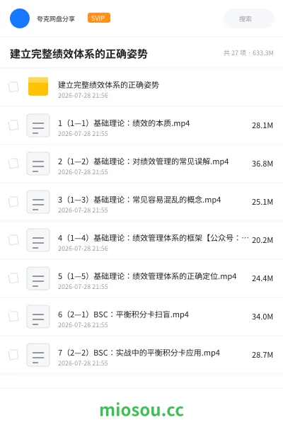 《建立完整绩效体系的正确姿势》教程网盘｜学习资源网盘