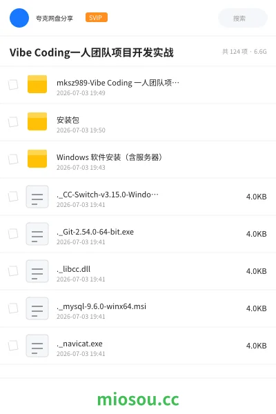 《VibeCoding一人团队项目开发实战》人工智能网盘|学习资源网盘