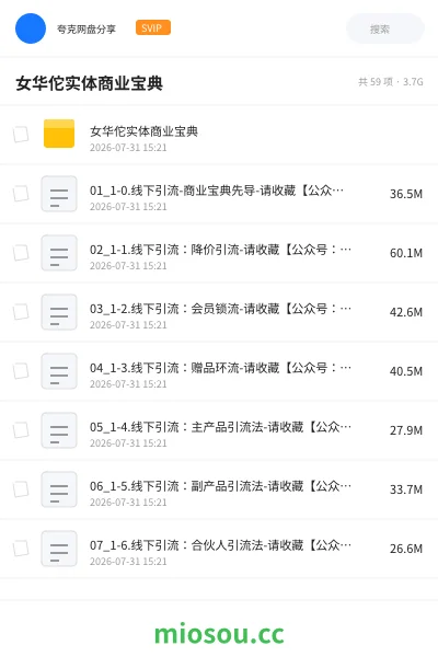 《女华佗实体商业宝典》教程网盘｜学习资源网盘