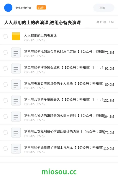 《人人都用的上的表演课,进组必备表演课》教程学习资源封面