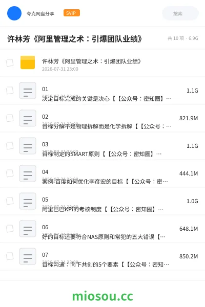 《许林芳《阿里管理之术:引爆团队业绩》》教程网盘|学习资源网盘