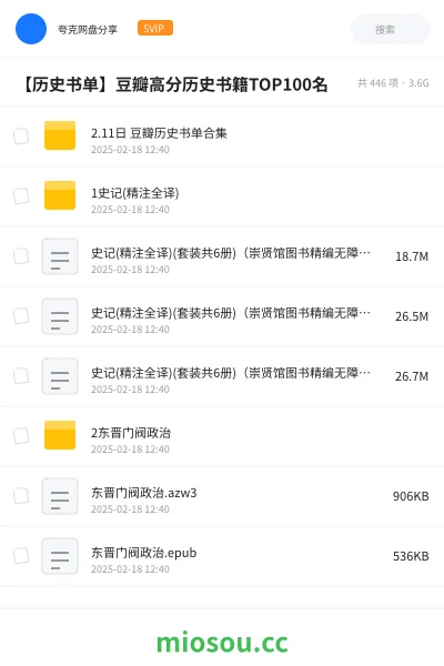 《【历史书单】豆瓣高分历史书籍TOP100名》书籍学习资源封面