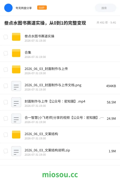 《叁点水图书赛道实操,从0到1的完整变现》人工智能网盘|学习资源网盘