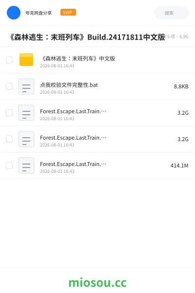 《《森林逃生:末班列车》Build.24171811中文版》游戏网盘|学习资源网盘