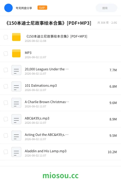 《《150本迪士尼故事绘本合集》[PDF+MP3]》书籍网盘｜学习资源网盘