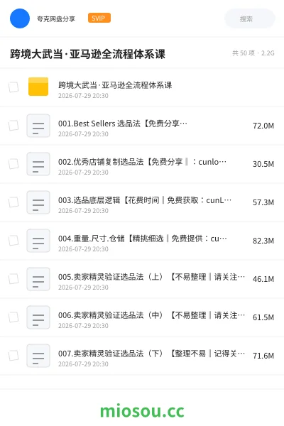 《跨境大武当·亚马逊全流程体系课》教程网盘｜学习资源网盘