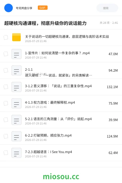 《超硬核沟通课程,彻底升级你的说话能力》教程网盘|学习资源网盘