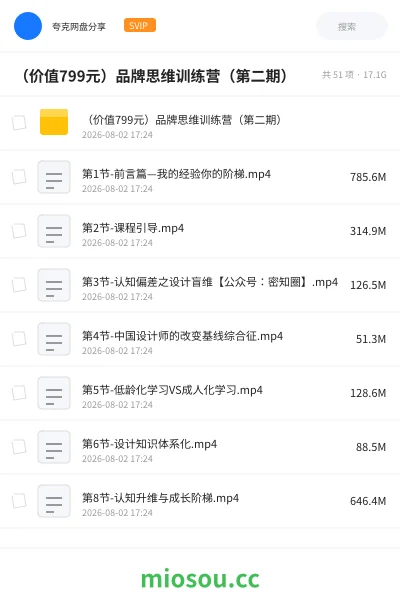 《(价值799元)品牌思维训练营(第二期)》教程学习资源封面
