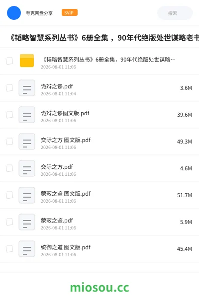 《《韬略智慧系列丛书》6册全集 ,90年代绝版处世谋略老书》书籍网盘|学习资源网盘