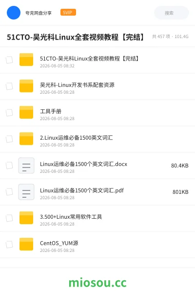 《51CTO-吴光科Linux全套视频教程【完结】》编程学习资源封面