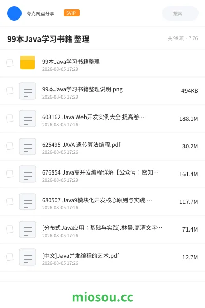 《99本Java学习书籍 整理》编程学习资源封面