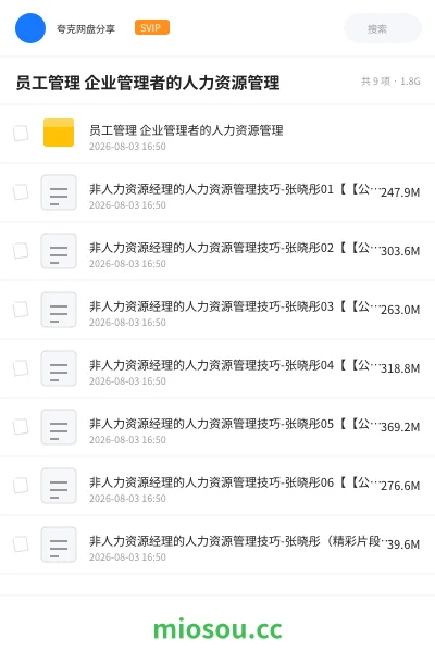 《员工管理 企业管理者的人力资源管理》教程学习资源封面
