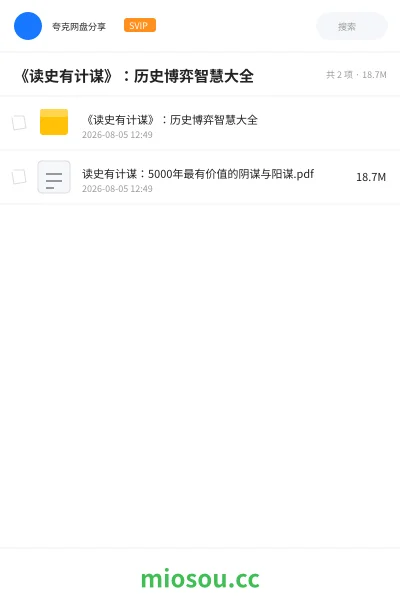 《《读史有计谋》:历史博弈智慧大全》书籍学习资源封面