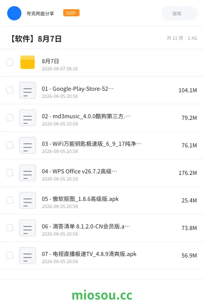 《8月7日》软件学习资源封面