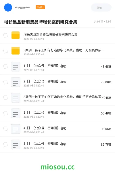 《增长黑盒新消费品牌增长案例研究合集》教程学习资源封面
