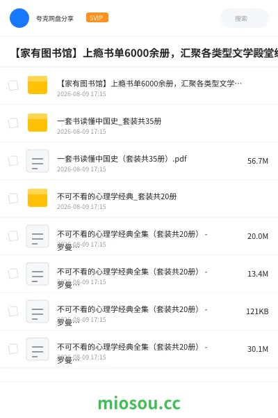 《【家有图书馆】上瘾书单6000余册,汇聚各类型文学殿堂级作品,您值得拥有》书籍学习资源封面