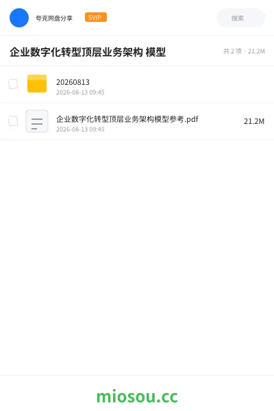 《企业数字化转型顶层业务架构 模型》教程学习资源封面