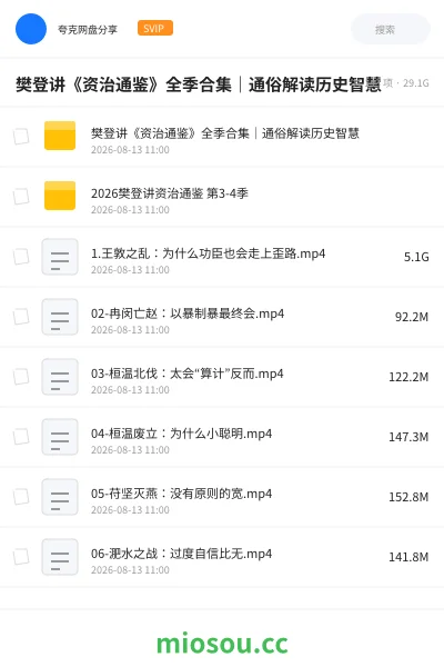 《樊登讲《资治通鉴》全季合集|通俗解读历史智慧》教程学习资源封面