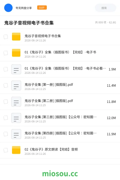 《鬼谷子音视频电子书合集》书籍学习资源封面