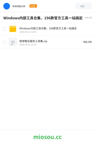 《Windows内部工具合集,196款官方工具一站搞定》软件学习资源封面