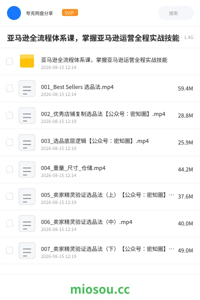 《亚马逊全流程体系课,掌握亚马逊运营全程实战技能》人工智能学习资源封面