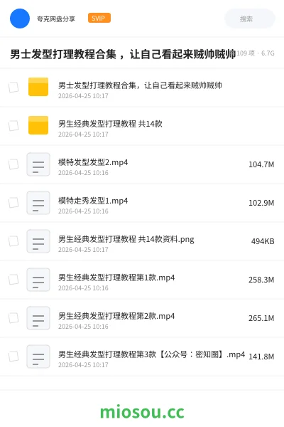 《男士发型打理教程合集 ,让自己看起来贼帅贼帅》教程学习资源封面