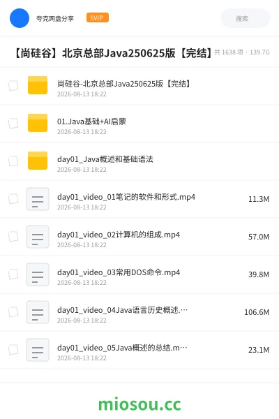 《【尚硅谷】北京总部Java250625版【完结】》编程学习资源封面