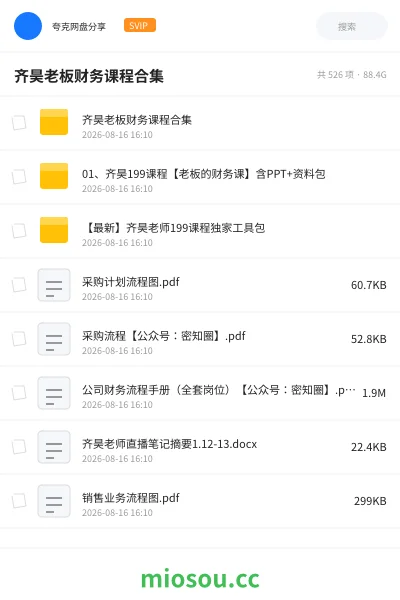 《齐昊老板财务课程合集》会计学习资源封面
