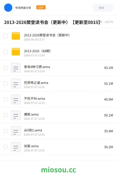 《2013-2026樊登读书会(更新中)【更新至0815】》书籍学习资源封面