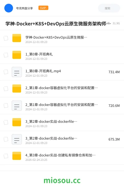 《🔥 学神-Docker+K8S+DevOps云原生微服务架构师-基于Rocky8+k8s126版本》教程学习资源封面
