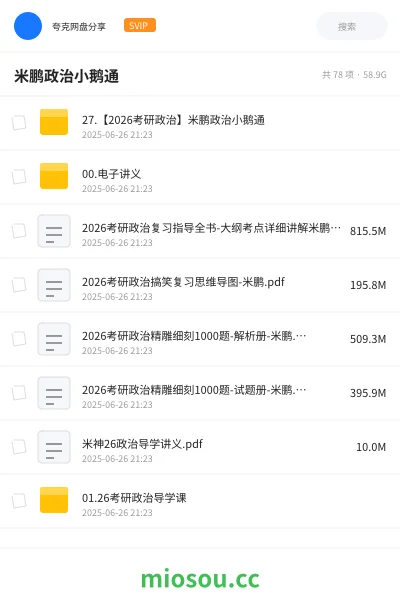 《27.【2026考研政治】米鹏政治小鹅通》考研学习资源封面