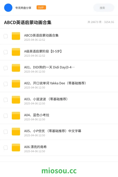 《ABCD英语启蒙动画合集》英语学习资源封面