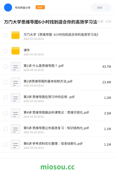 《万门大学《思维导图·6小时找到适合你的高效学习法》》教程学习资源封面
