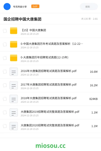 《【15】中国大唐集团》公考网盘|学习资源网盘