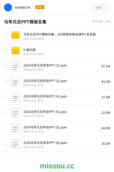 《马年元旦PPT模板合集,200多联欢晚会课件+发言稿》教程网盘|学习资源网盘