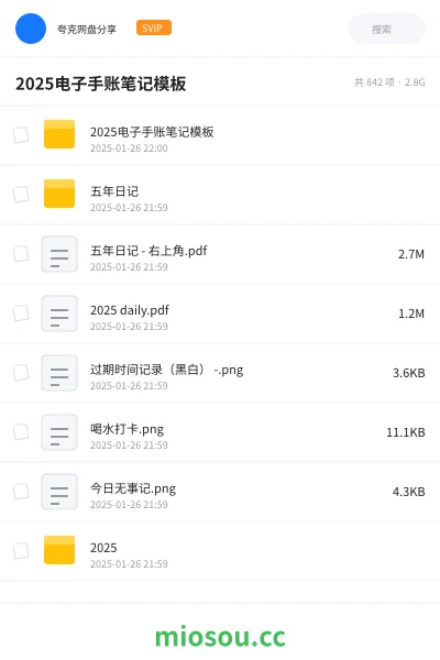 《2025电子手账笔记模板》软件学习资源封面