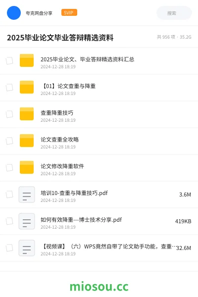 《2025毕业论文、毕业答辩精选资料汇总》论文网盘|学习资源网盘