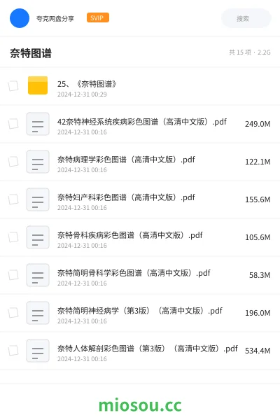 《25、《奈特图谱》》医学学习资源封面