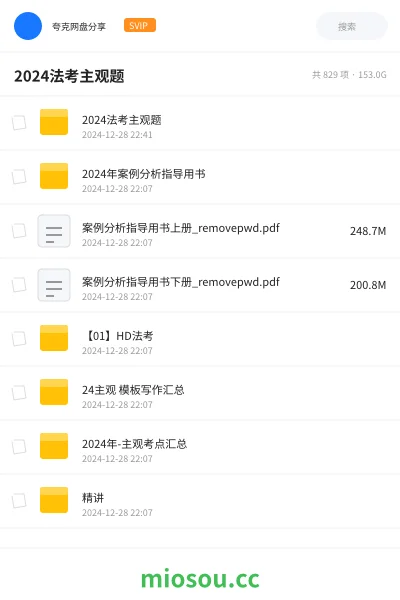 《2024法考主观题》职业资格学习资源封面