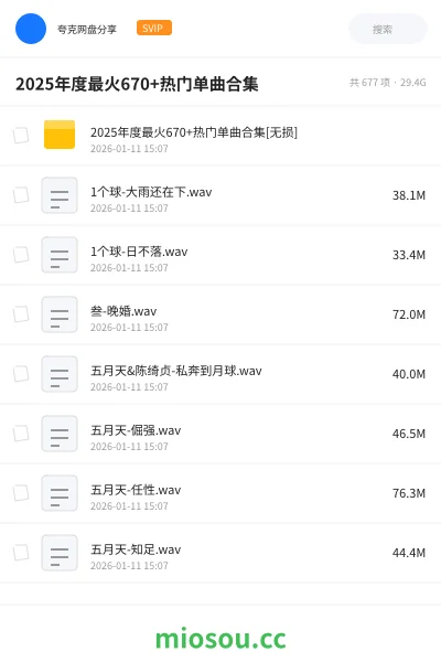 《2025年度最火670+热门单曲合集[无损]》音乐网盘｜学习资源网盘