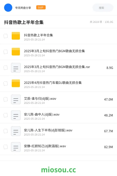 《抖音热歌上半年合集》音乐网盘|学习资源网盘
