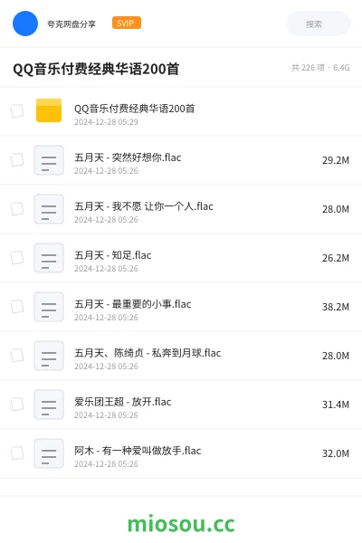 《QQ音乐付费经典华语200首》音乐网盘|学习资源网盘