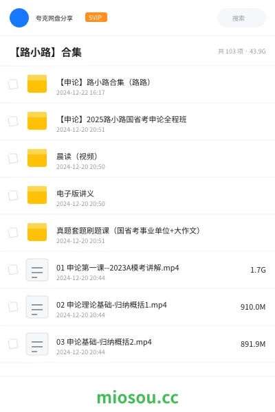 《【申论】路小路合集(路路)》公考网盘|学习资源网盘
